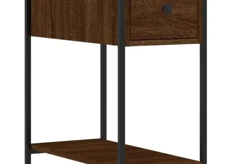 Noptiere, 2 buc., stejar maro, 30x60x60 cm, lemn prelucrat - 5/5