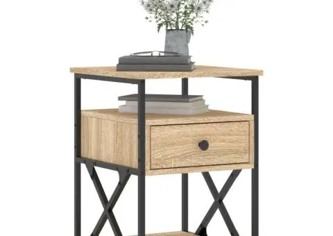 Noptiere, 2 buc., stejar sonoma, 40x42x55 cm, lemn compozit - 3/5