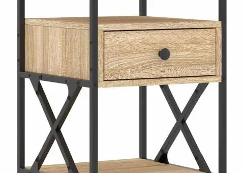 Noptiere, 2 buc., stejar sonoma, 40x42x55 cm, lemn compozit - 5/5