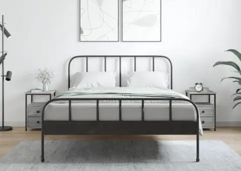 Noptiere, 2 buc., gri sonoma, 34x35,5x50 cm, lemn compozit - 1/5