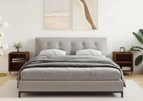 Noptiere, 2 buc., stejar maro, 40x30x50 cm, lemn compozit - 1/5