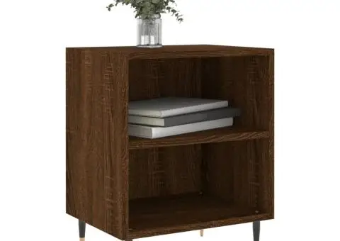 Noptiere, 2 buc., stejar maro, 40x30x50 cm, lemn compozit - 3/5