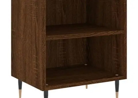 Noptiere, 2 buc., stejar maro, 40x30x50 cm, lemn compozit - 4/5