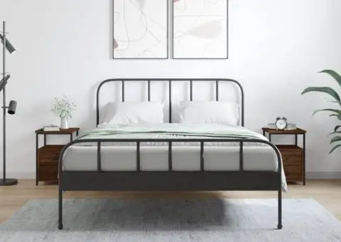 Noptiere, 2 buc., stejar maro, 34x35,5x50 cm, lemn compozit - 1/5