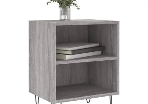 Noptiere, 2 buc., gri sonoma, 40x30x50 cm, lemn compozit - 3/5