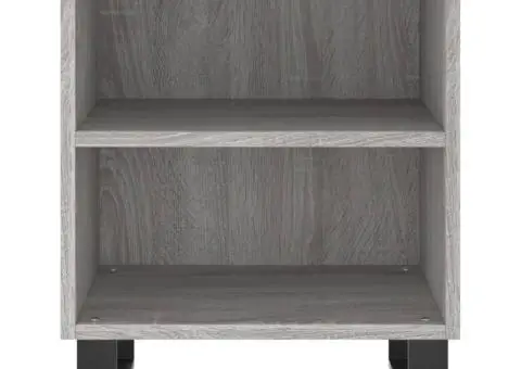 Noptieră, gri sonoma, 40x30x50 cm, lemn compozit - 4/5