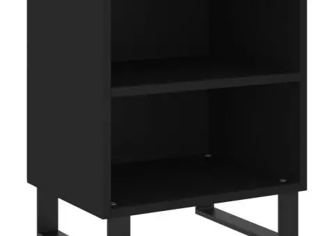 Noptieră, negru, 40x30x50 cm, lemn compozit - 2/5