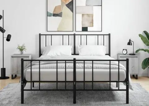 Noptiere, 2 buc., gri sonoma, 40x30x50 cm, lemn compozit - 1/5