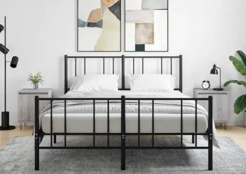 Noptiere, 2 buc., gri sonoma, 40x30x50 cm, lemn compozit - 1/5