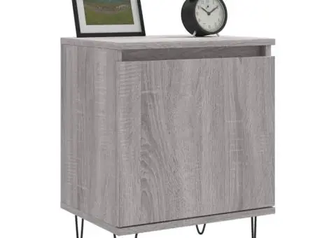 Noptiere, 2 buc., gri sonoma, 40x30x50 cm, lemn compozit - 3/5