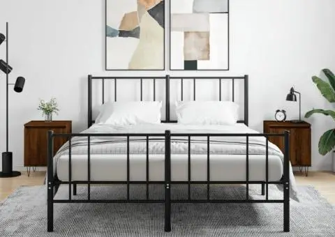 Noptiere, 2 buc., stejar maro, 40x30x50 cm, lemn compozit - 1/5