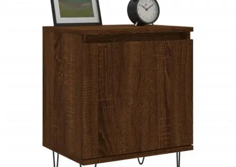 Noptiere, 2 buc., stejar maro, 40x30x50 cm, lemn compozit - 3/5