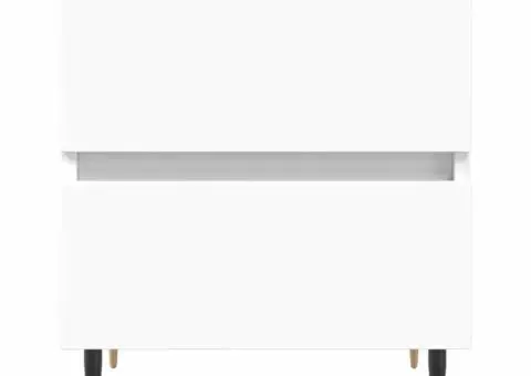 Noptieră, alb, 40x35x50 cm, lemn prelucrat - 5/5