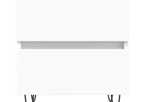 Noptieră, alb, 40x35x50 cm, lemn prelucrat - 5/5