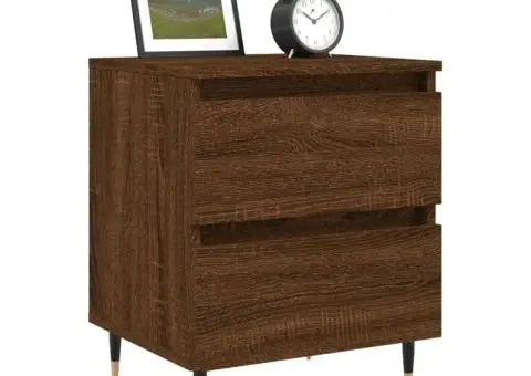 Noptieră, stejar maro, 40x35x50 cm, lemn compozit - 3/5