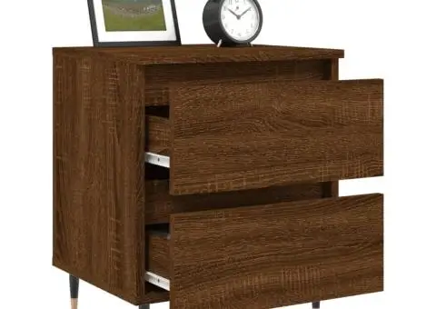 Noptieră, stejar maro, 40x35x50 cm, lemn compozit - 4/5