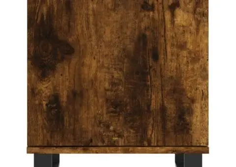 Noptiere, 2 buc., stejar fumuriu, 40x30x50 cm, lemn compozit - 5/5