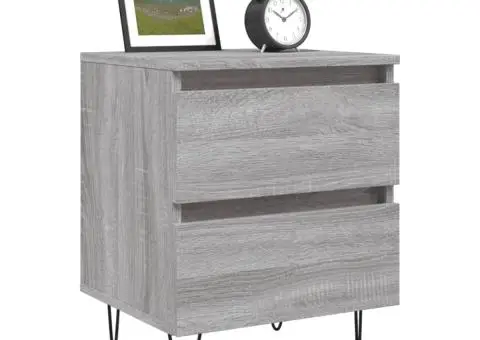 Noptieră, gri sonoma, 40x35x50 cm, lemn compozit - 3/5