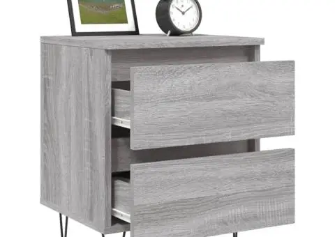 Noptieră, gri sonoma, 40x35x50 cm, lemn compozit - 4/5