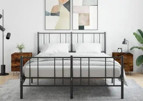 Noptiere, 2 buc., stejar fumuriu, 40x35x47,5 cm, lemn compozit - 1/5