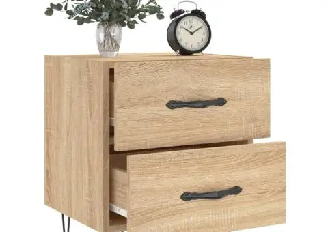Noptiere, 2 buc., stejar sonoma, 40x35x47,5 cm, lemn compozit - 3/5