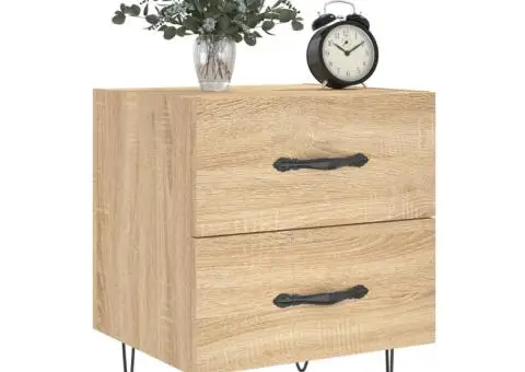 Noptiere, 2 buc., stejar sonoma, 40x35x47,5 cm, lemn compozit - 4/5