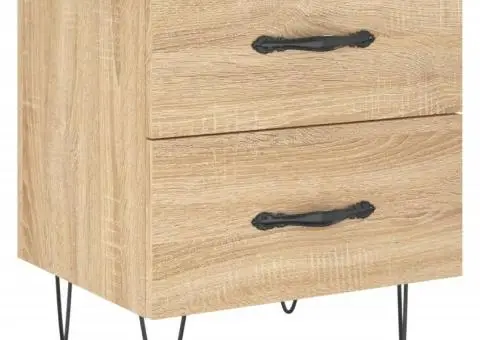 Noptiere, 2 buc., stejar sonoma, 40x35x47,5 cm, lemn compozit - 5/5