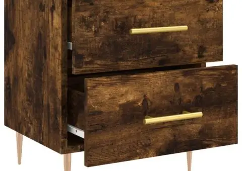 Noptieră, stejar fumuriu, 40x35x47,5 cm, lemn compozit - 5/5