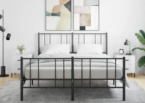 Noptiere, 2 buc., alb extralucios, 40x35x47,5 cm, lemn compozit - 1/5