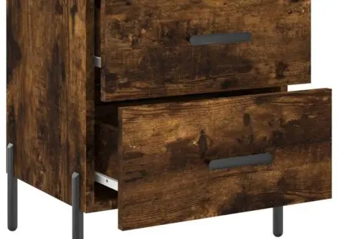 Noptieră, stejar fumuriu, 40x35x47,5 cm, lemn compozit - 5/5