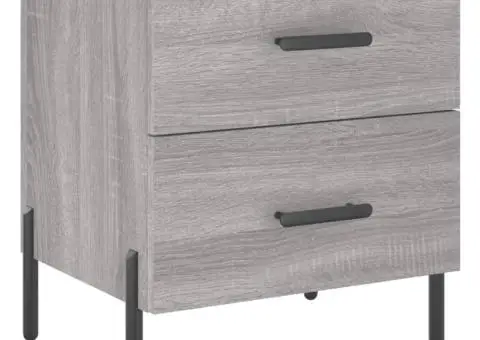 Noptieră, gri sonoma, 40x35x47,5 cm, lemn compozit - 2/5