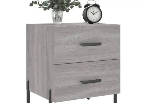 Noptieră, gri sonoma, 40x35x47,5 cm, lemn compozit - 3/5