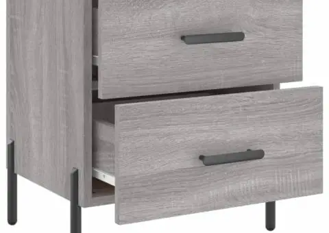 Noptieră, gri sonoma, 40x35x47,5 cm, lemn compozit - 5/5