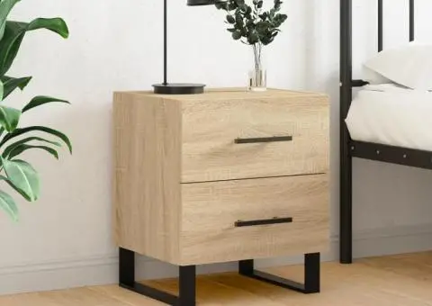 Noptieră, stejar sonoma, 40x35x47,5 cm, lemn compozit - 1/5