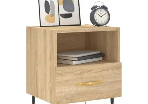 Noptiere, 2 buc., stejar sonoma, 40x35x47,5 cm, lemn compozit - 3/5