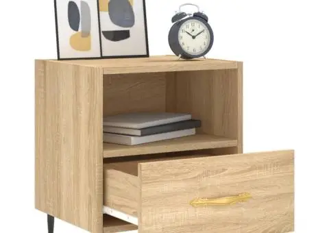 Noptiere, 2 buc., stejar sonoma, 40x35x47,5 cm, lemn compozit - 4/5