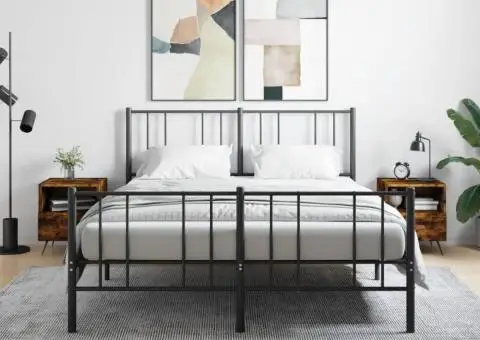 Noptiere, 2 buc., stejar fumuriu, 40x35x47,5 cm, lemn compozit - 1/5