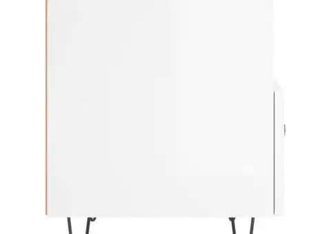 Noptieră, alb extralucios, 40x35x47,5 cm, lemn compozit - 5/5