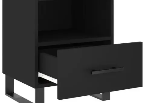 Noptiere, 2 buc., negru, 40x35x47,5 cm, lemn compozit - 5/5