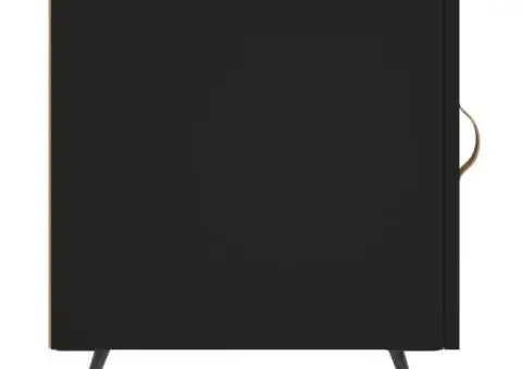 Noptieră, negru, 40x40x50 cm, lemn compozit - 5/5