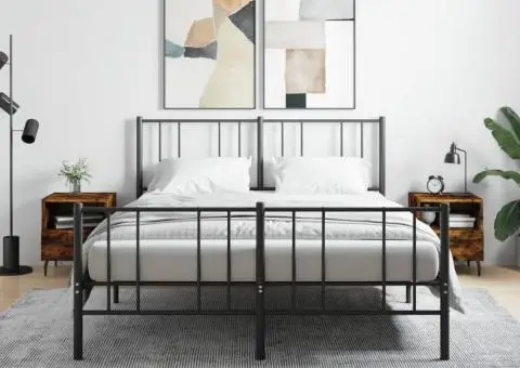 Noptiere, 2 buc., stejar fumuriu, 40x35x47,5 cm, lemn compozit - 1/5