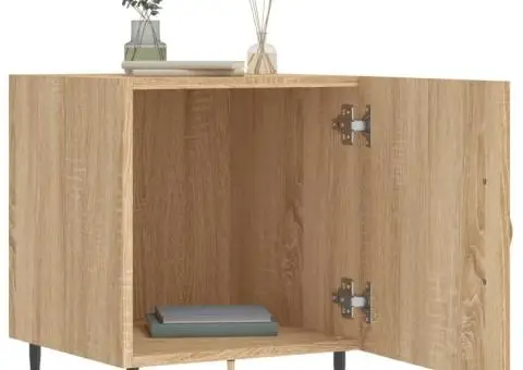 Noptiere, 2 buc., stejar sonoma, 40x40x50 cm, lemn compozit - 3/5