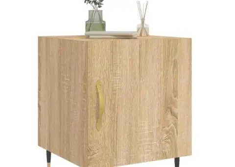 Noptiere, 2 buc., stejar sonoma, 40x40x50 cm, lemn compozit - 4/5