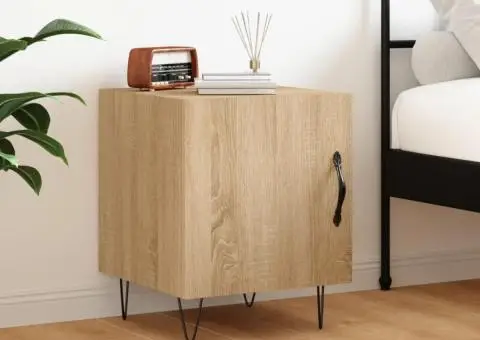 Noptieră, stejar sonoma, 40x40x50 cm, lemn compozit - 1/5