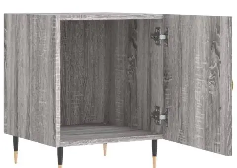 Noptieră, gri sonoma, 40x40x50 cm, lemn compozit - 3/5