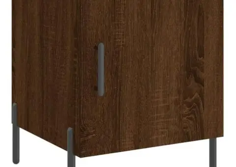 Noptieră, stejar maro, 40x40x50 cm, lemn compozit - 2/5