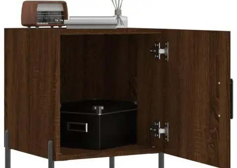 Noptieră, stejar maro, 40x40x50 cm, lemn compozit - 3/5