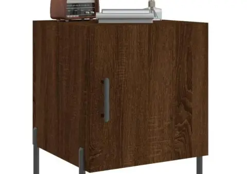 Noptieră, stejar maro, 40x40x50 cm, lemn compozit - 4/5