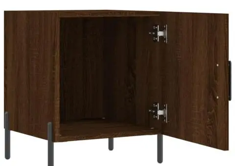 Noptieră, stejar maro, 40x40x50 cm, lemn compozit - 5/5