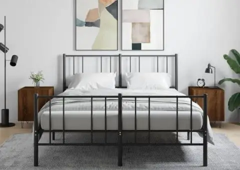 Noptiere, 2 buc., stejar maro, 40x40x50 cm, lemn compozit - 1/5